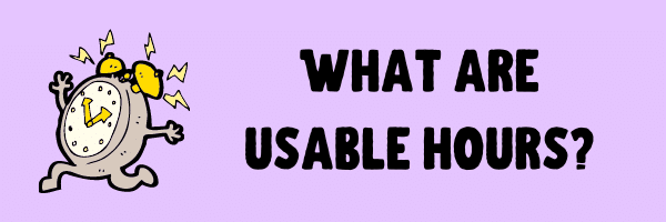 What are usable hours?