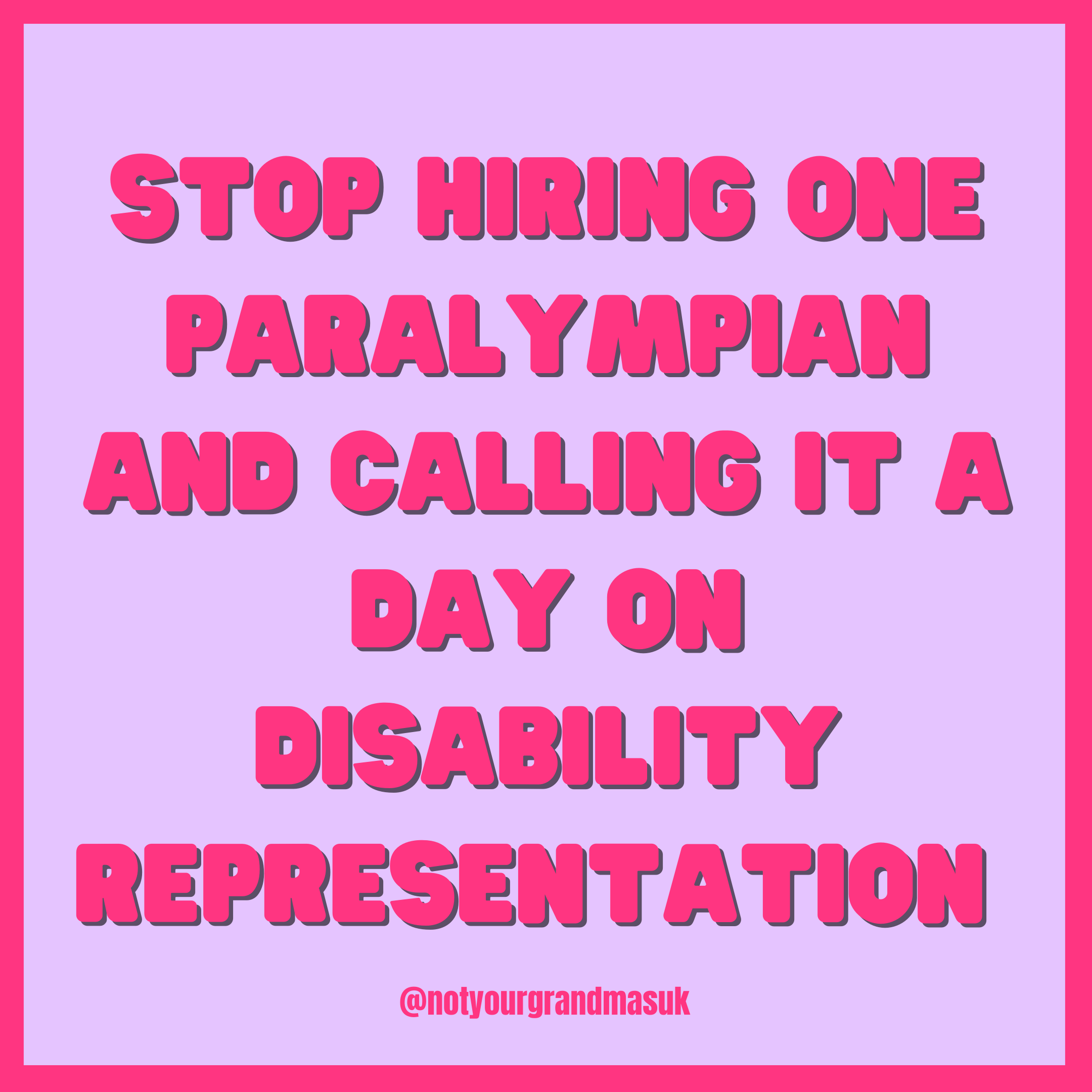 Stop hiring one Paralympian and calling it a day on disability representation