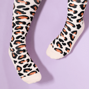leopard print compression socks on legs