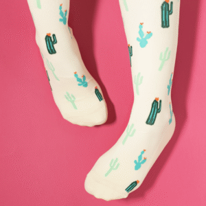 cactus print compression socks